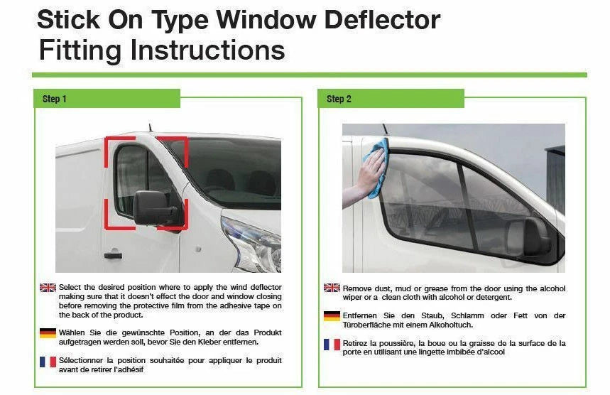 WIND RAIN SUN SMOKE GUARD DEFLECTORS TO FIT FORD TRANSIT FRONT MK6 MK7 2000-2013WIND RAIN SUN SMOKE GUARD DEFLECTORS TO FIT FORD TRANSIT FRONT MK6 MK7 2000-2013