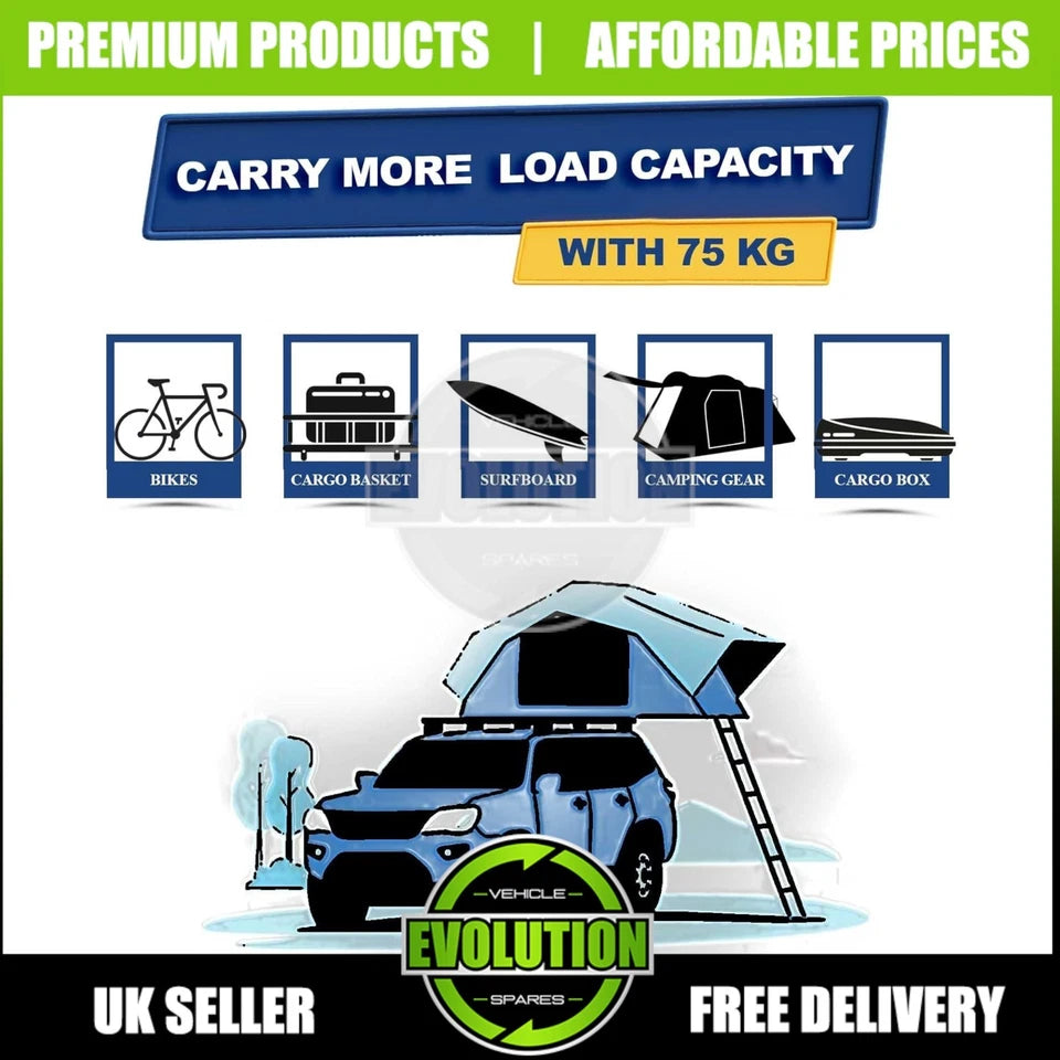 ROOF RAILS BARS SILVER RACK BAR SWB FITS FORD TRANSIT CUSTOM 2023-- MK2