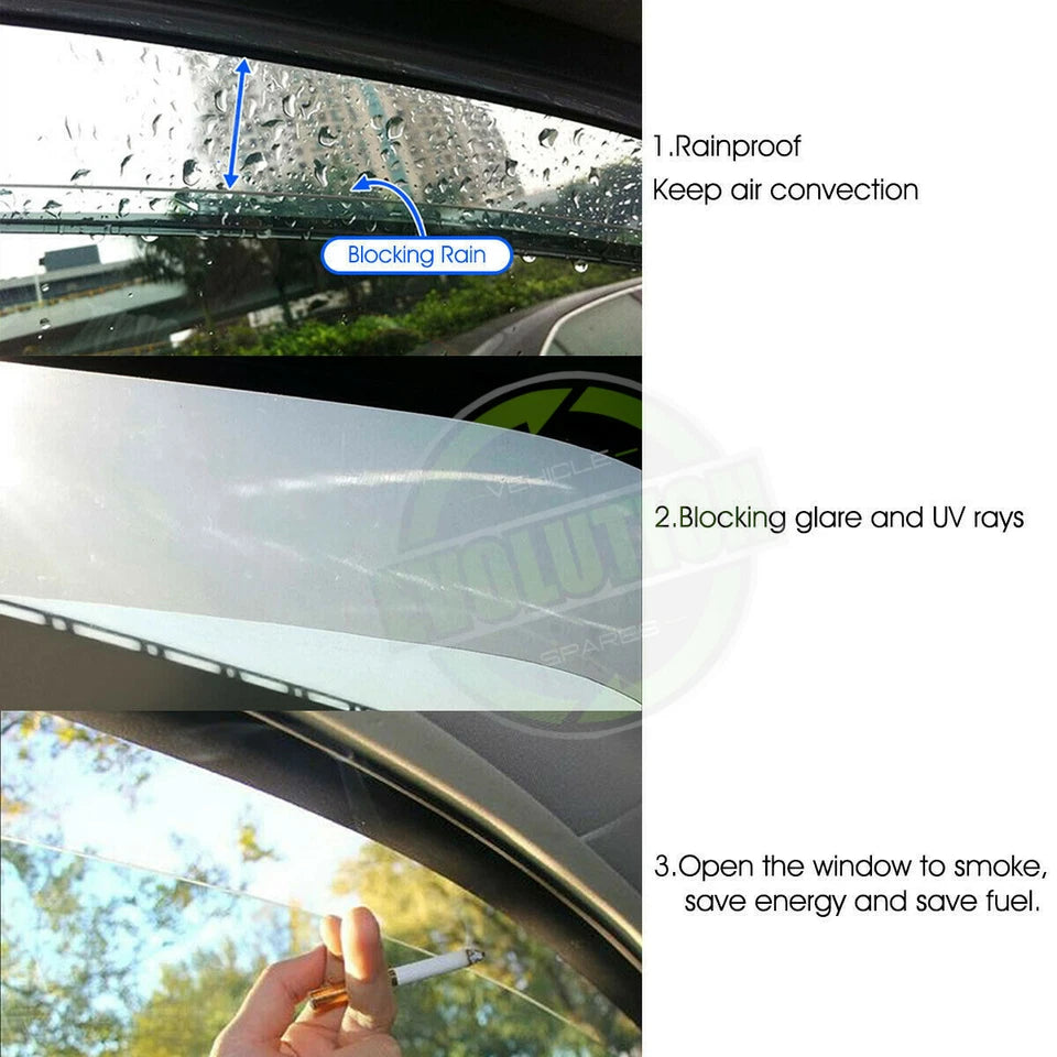 TO FIT FORD TRANSIT 2000-2013 WIND RAIN SMOKE DEFLECTORS VISORS EXTERNAL FIT