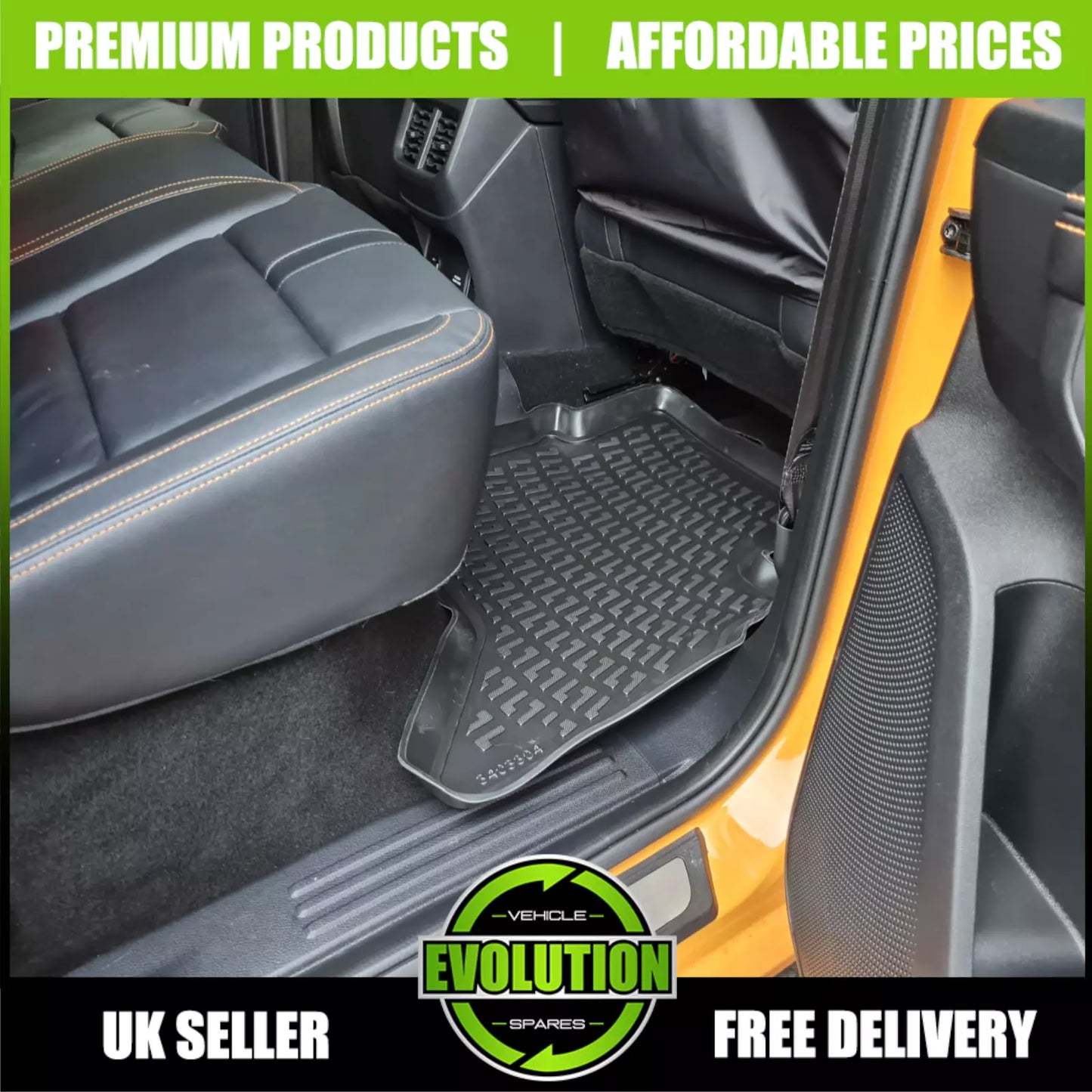 EVS Rubber Floor Mat Tailored Mats Tray to FIT FORD Ranger T9 2023+