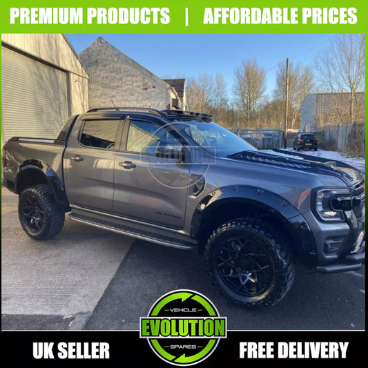 Wheel Arches Gloss black Bolt Wide Fits Ford Ranger 2023- T9 Fenders
