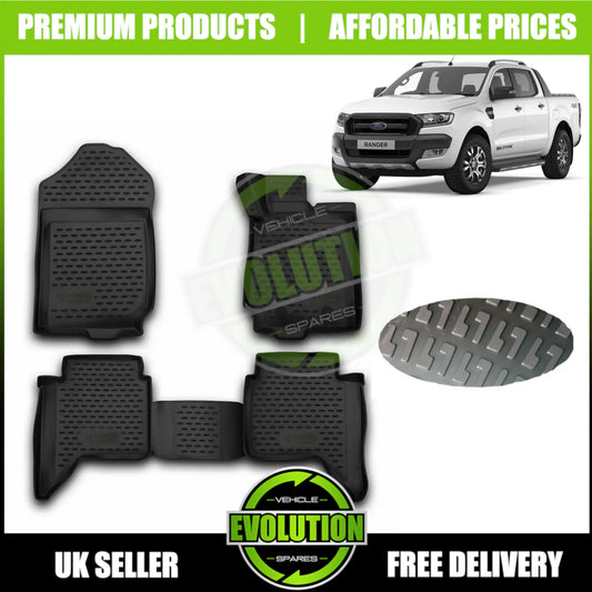 Rubber Floor Mat Tailored Mats TO FIT FORD Ranger wildtrack 2012-2022