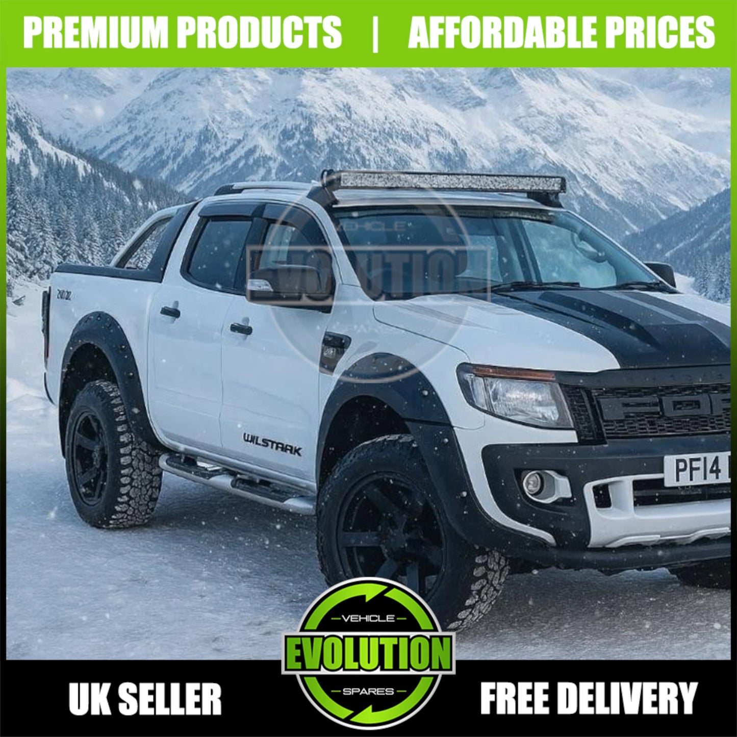 Ford Ranger T6 (2012-2015) Wide Wheel Arches - Matte Black