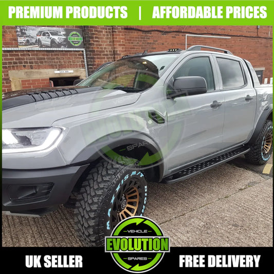 Black Side Steps Bars Running Boards TO FIT Ford Ranger T6 T7 T8 2012-2022