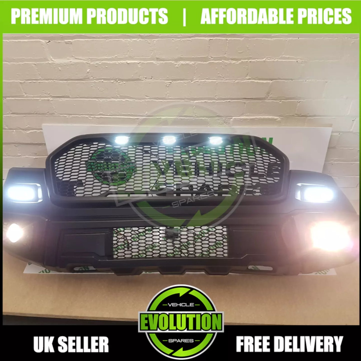 TO FIT Ford Ranger Body Kit Wheel Arches Grille and Bumper Complete Kit 2016-2023