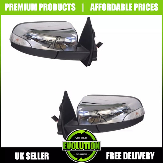 TO FIT FORD RANGER 2011-2018 ELECTRIC FOLDING DOOR WING MIRROR SET OF 2 MIRRORS