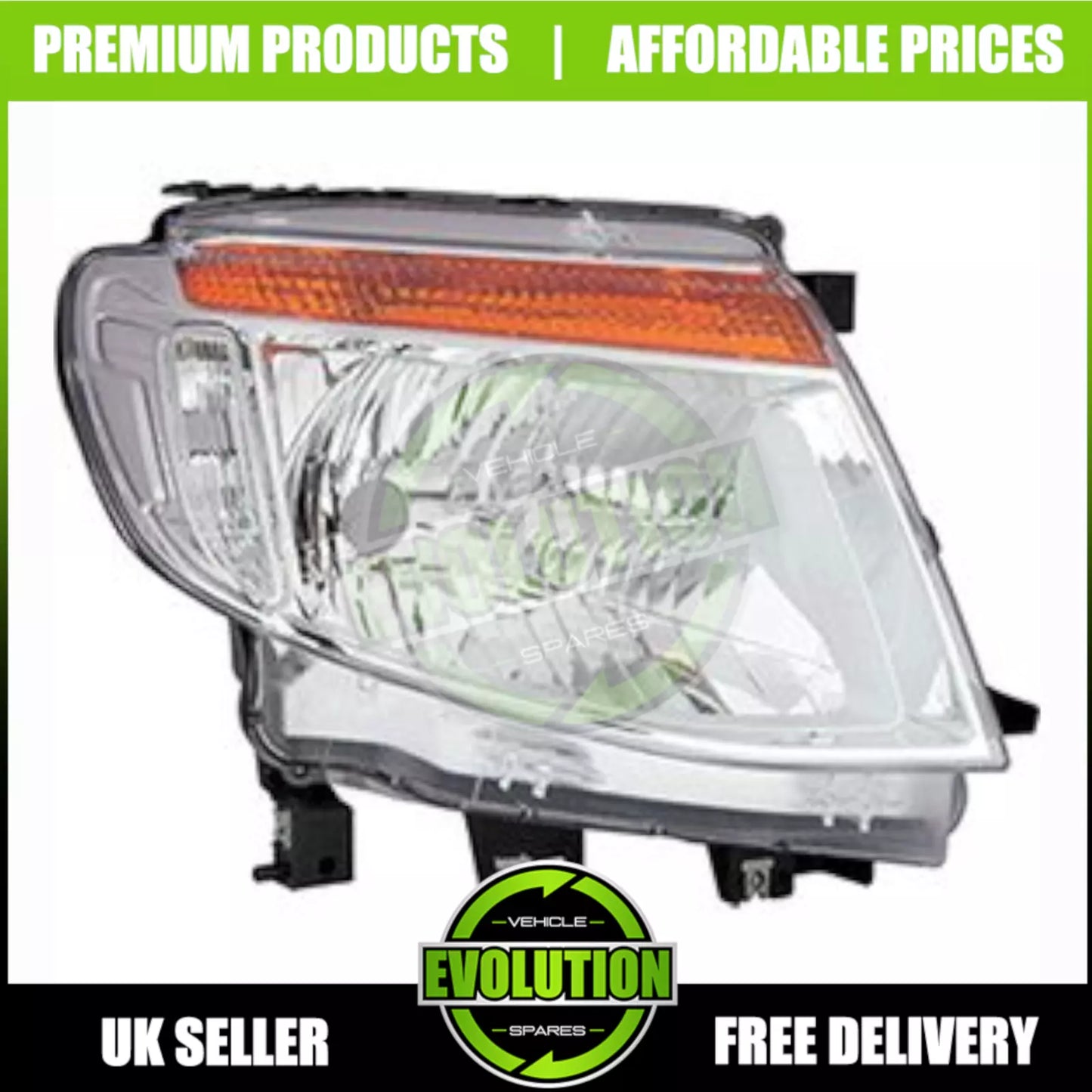 TO FIT Ford Ranger 2011-16 Front Chrome Headlight Headlamp DRIVERS SIDE