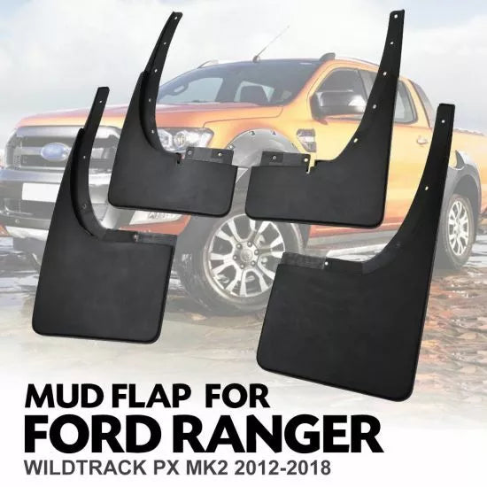 Mud Flaps Guards TO FIT Ford Ranger WILDTRACK Set of 4 2012-2022 T6 T6 T8