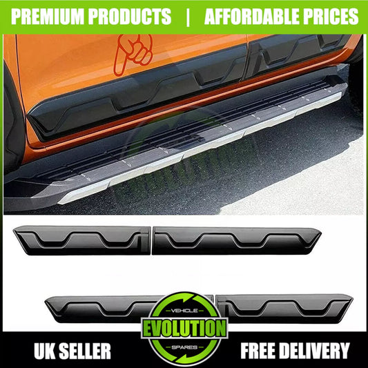 Side Door Body Cladding Trim To fit Ford Ranger 2012-2022 Double Cab Matte Black