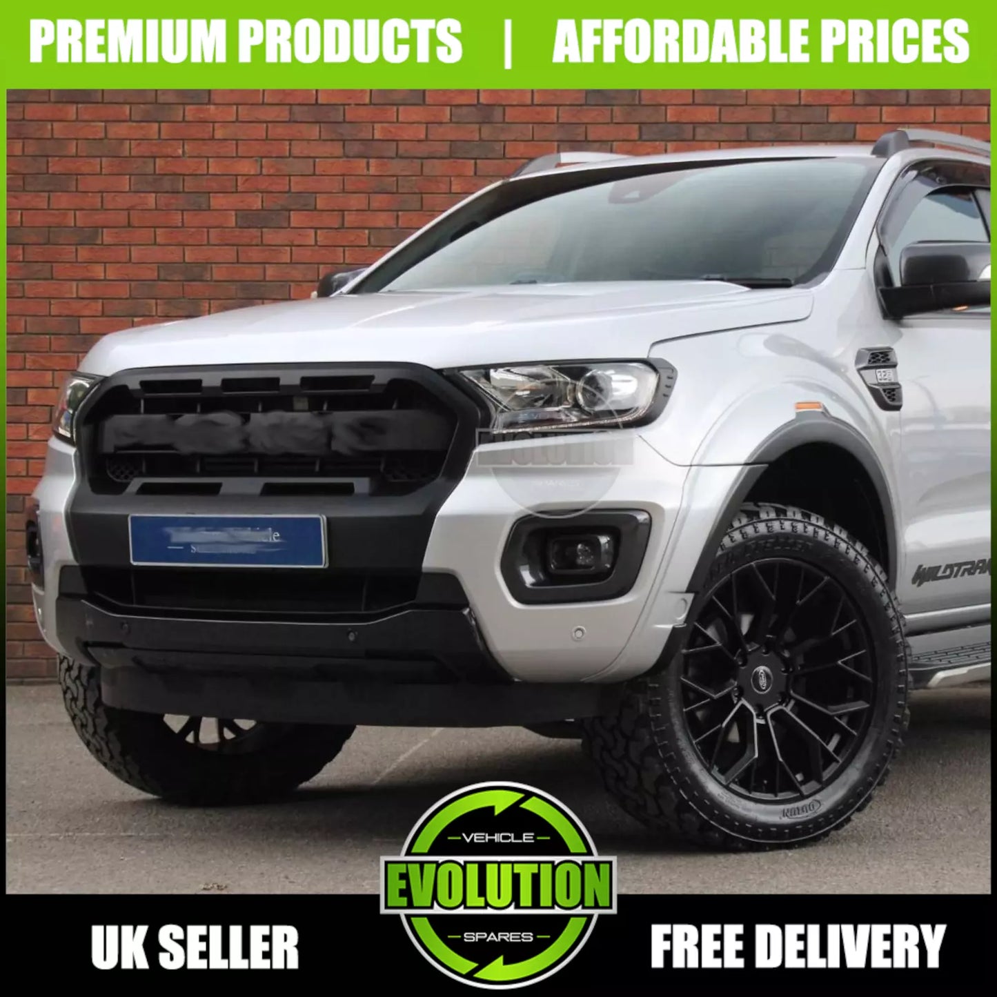 Matte Black front Grille Grill TO FIT Ford Ranger T7 2016-2018
