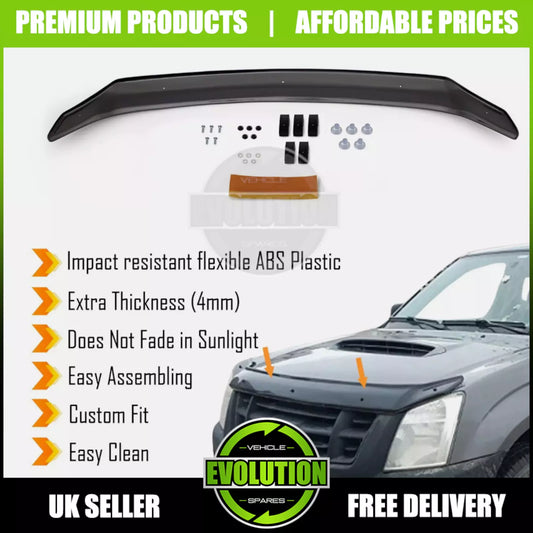 BONNET GUARD BUG DEFLECTOR BRA GLOSS PROTECTOR FITS ISUZU D-MAX 2006 - 2012