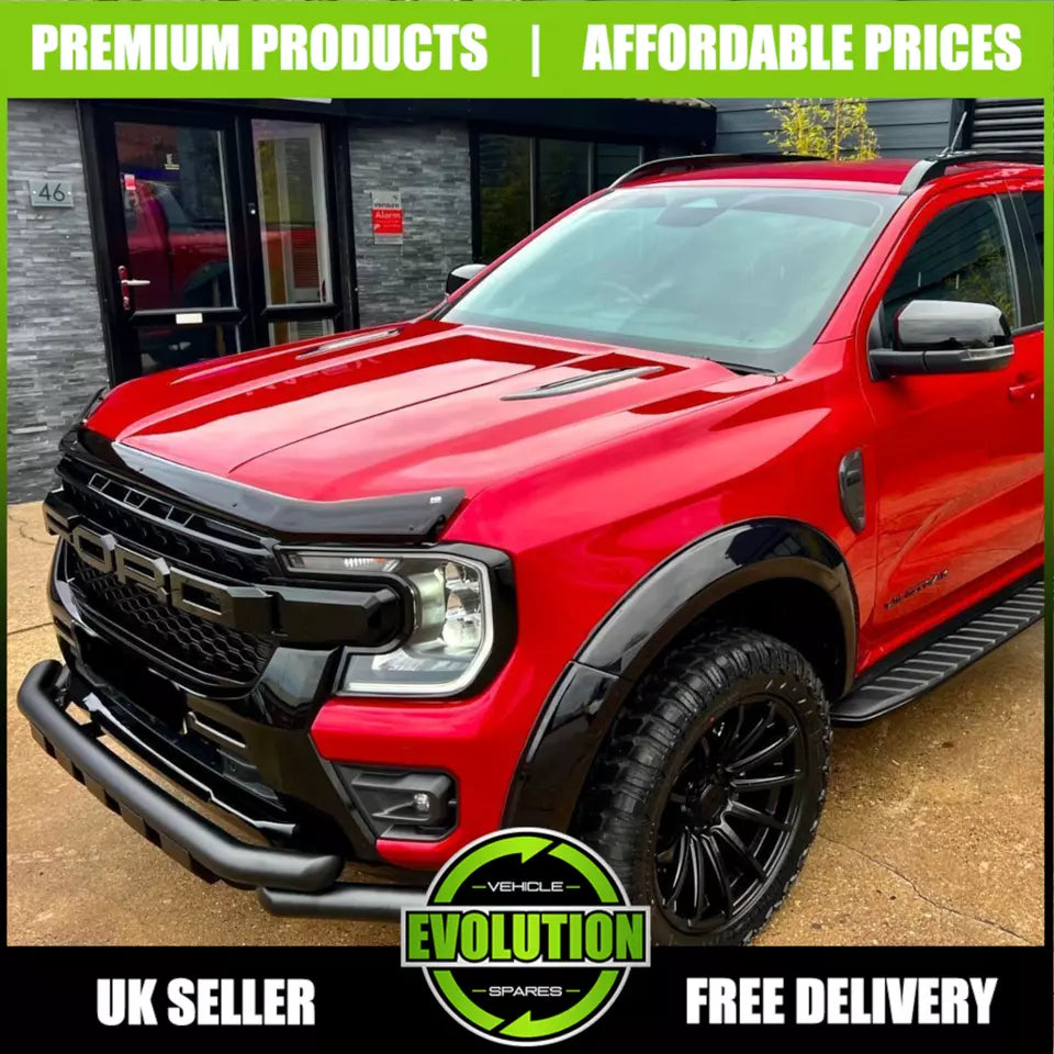 Front Headlight Cover Guard Gloss black For Ford Ranger 2023 2024- T9