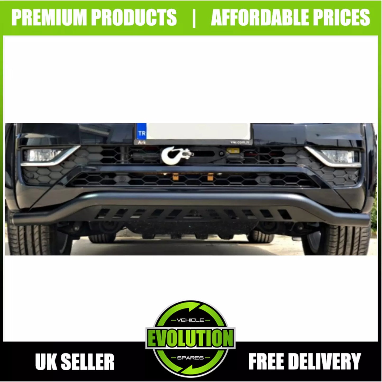 BLACK NUDGE A-BAR BULL BAR GUARD CITY AXLE TO FIT FORD RANGER 2012-2022