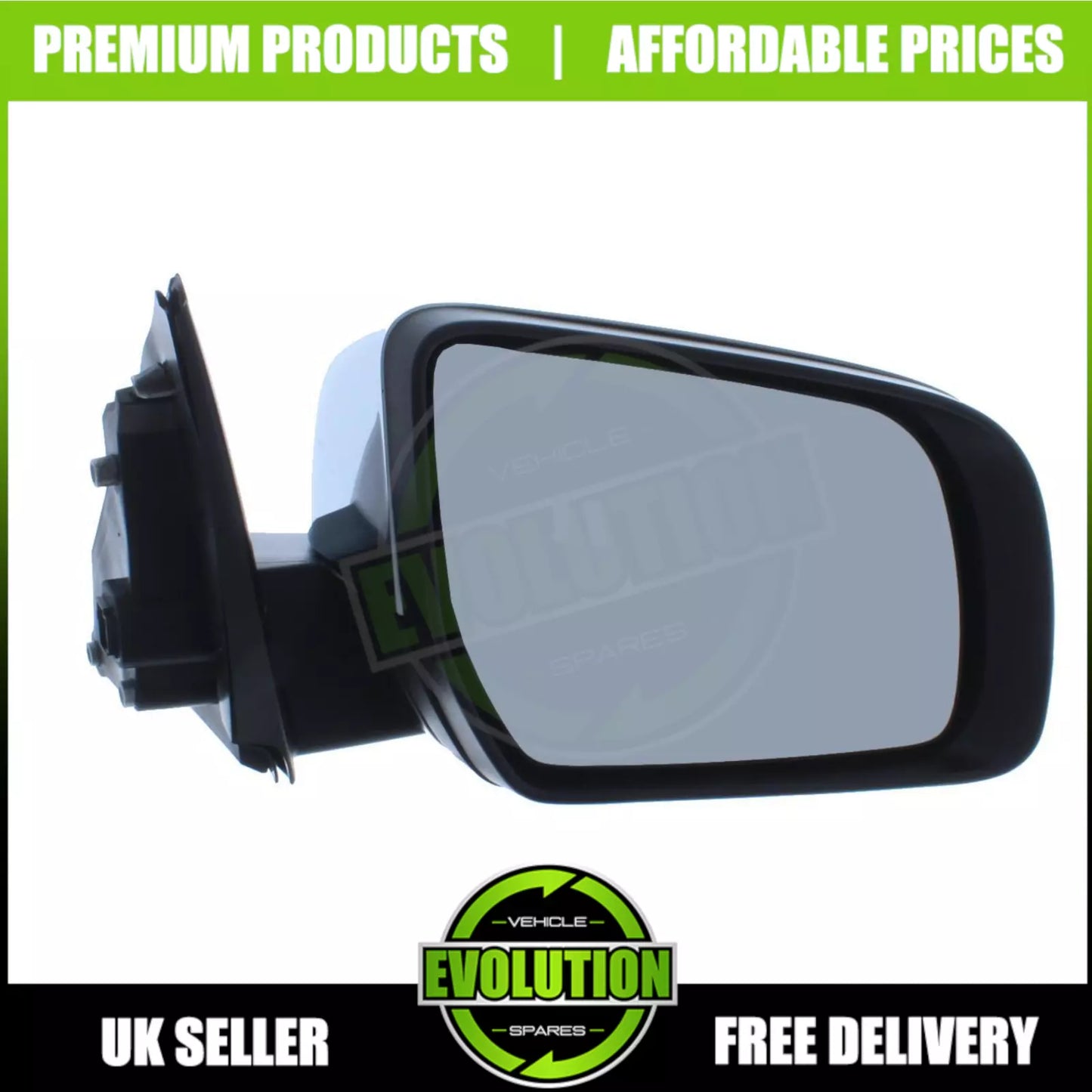 TO FIT FORD RANGER 2011-2022 Door Wing Mirror Chrome Electric DRIVERS RIGHT