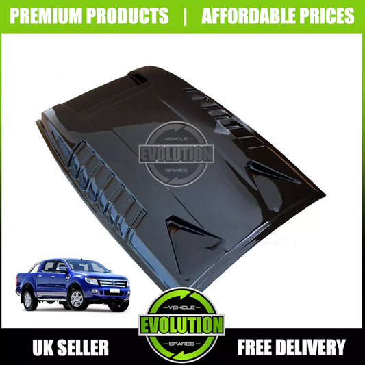 Bonnet Scoop Grill Vent Cover Gloss black TO FIT Ford Ranger 12-15 T6