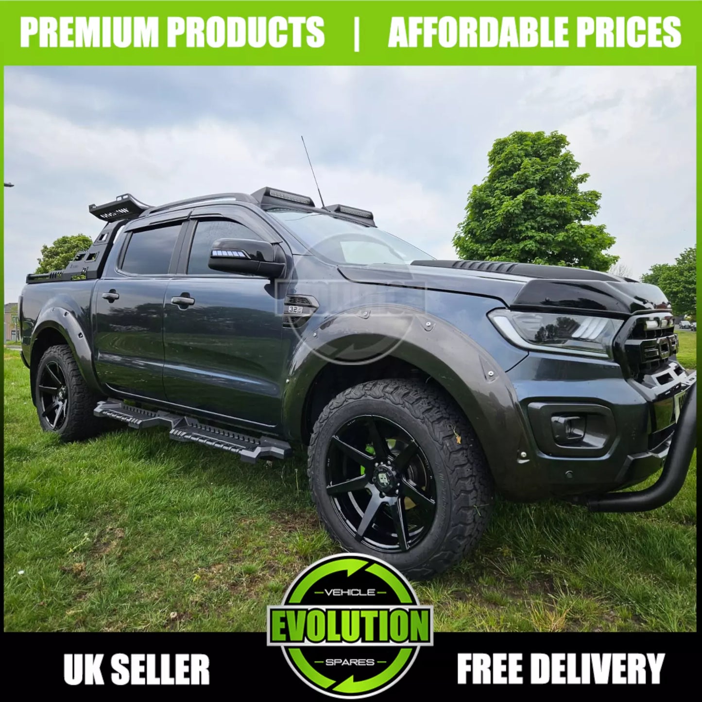 WIND DEFLECTORS WIND SMOKE DEFLECTORS VISORS TO FIT FORD RANGER 2012-2022 OEM