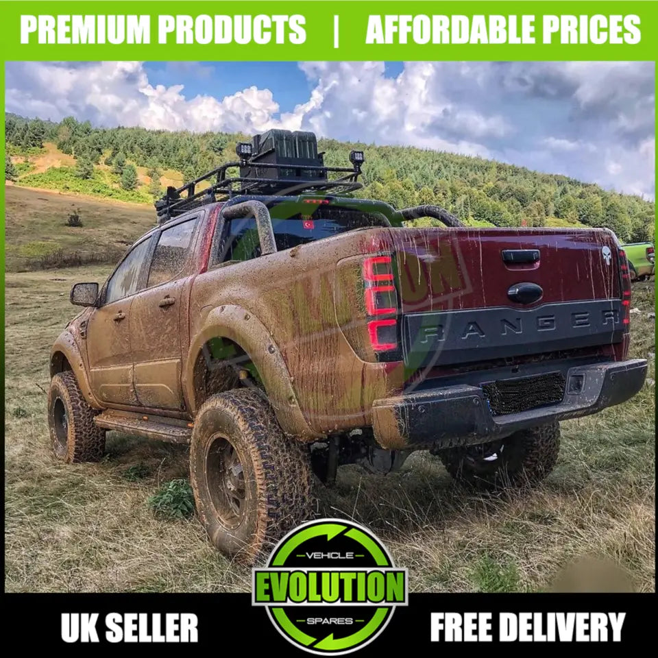 Tailgate Cover Nudge cladding Boot Trim Body kit TO FIT Ford Ranger 2012-2022