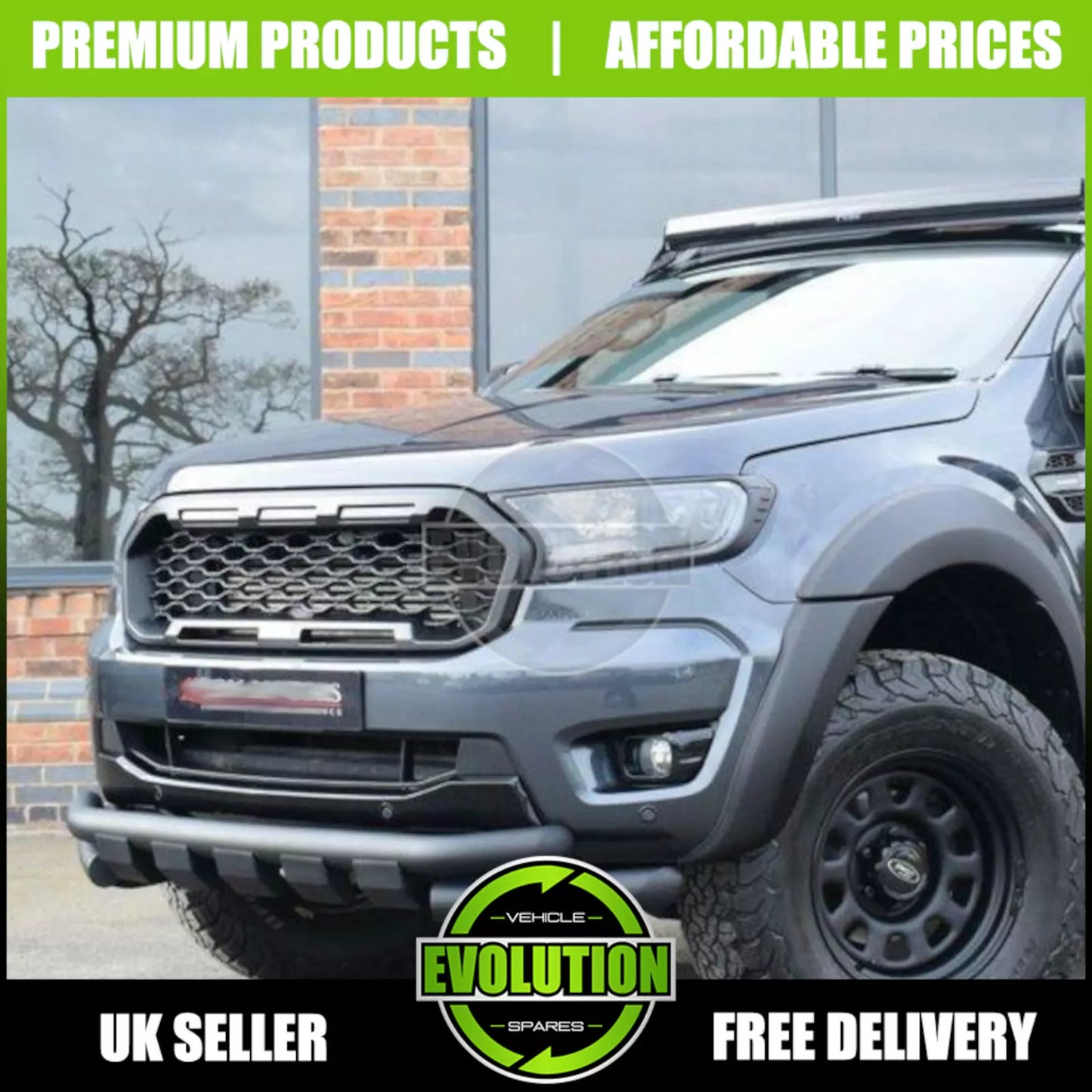 TO FIT FORD RANGER WILDTRAK STEALTH GRILLE T8 20-22 Fits WILDTRAK MODELS ONLY