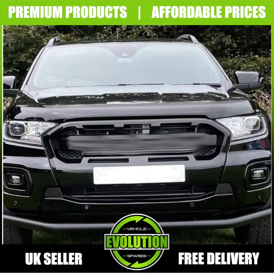 TO FIT FORD RANGER WILDTRACK T8 2019-2022 Matte Black grill grille