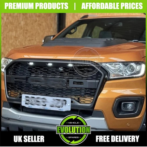 Matte Black Raptor F150 Style LED Grille Grill TO FIT Ford Ranger T7 2016-2018