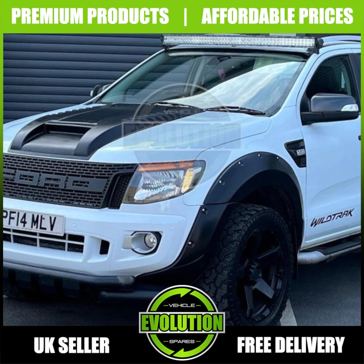 Ford Ranger T6 (2012-2015) Wide Wheel Arches - Matte Black
