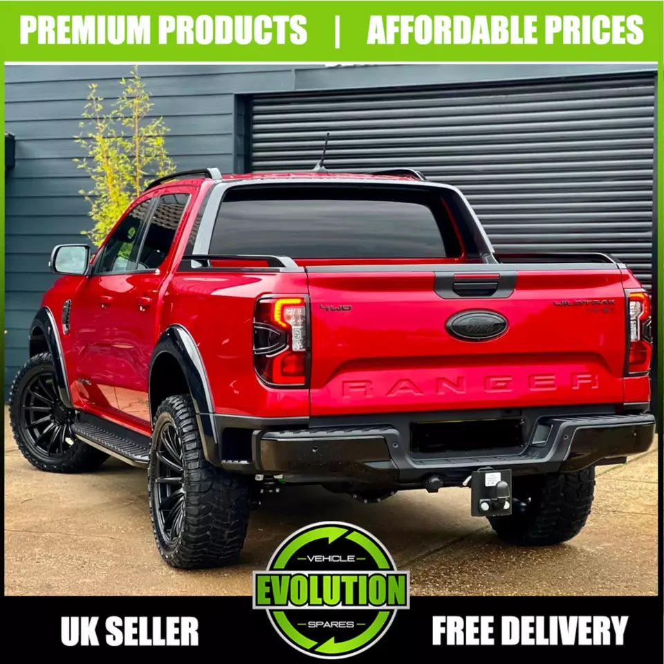 Rear Tail Light Cover Covers Guard Gloss black For Ford Ranger 2023 2024- T9