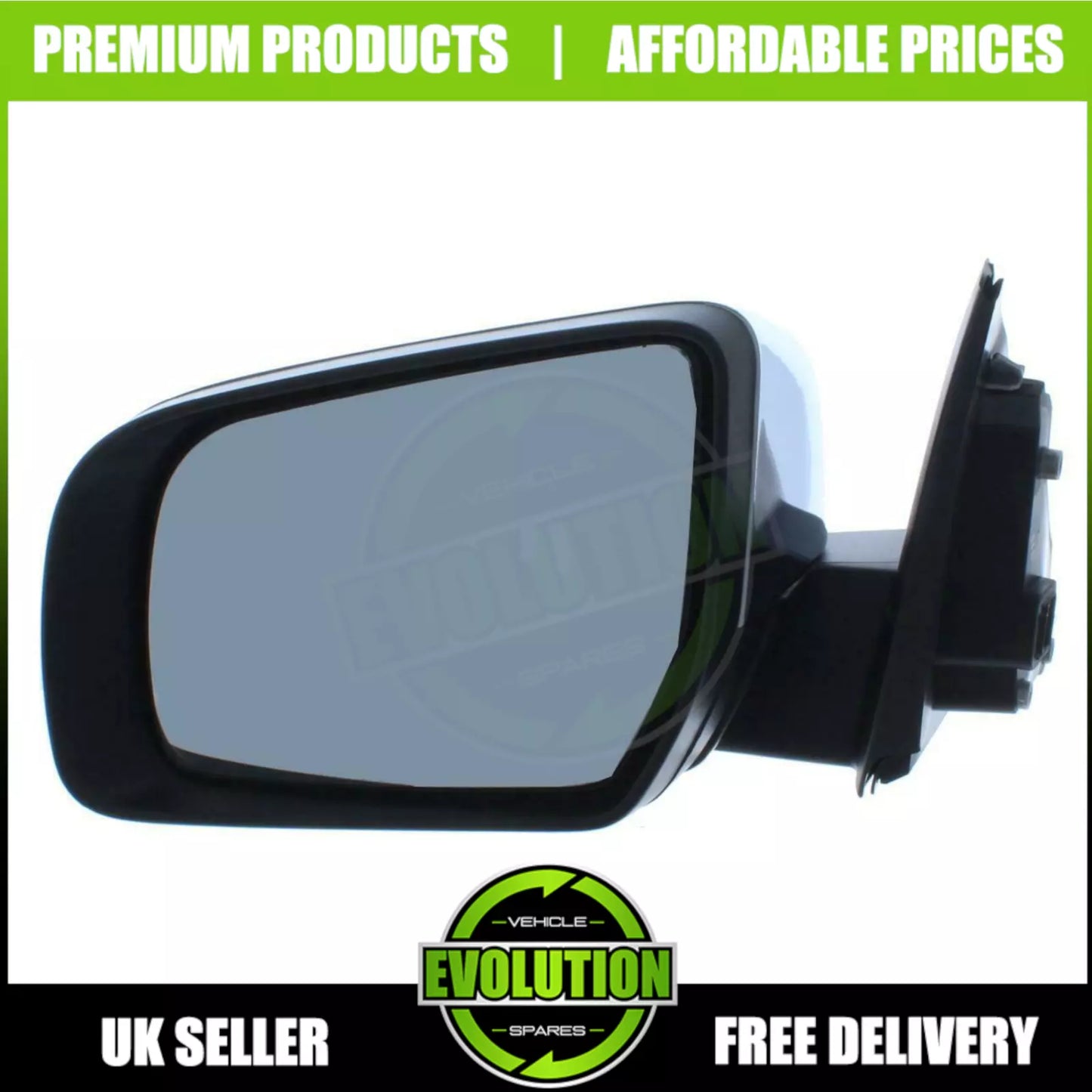 TO FIT FORD RANGER 2011-2022 Door Wing Mirror Chrome Electric PASSENGER LEFT