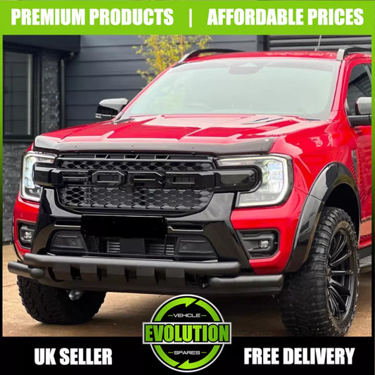 Front Headlight Cover Guard Gloss black For Ford Ranger 2023 2024- T9