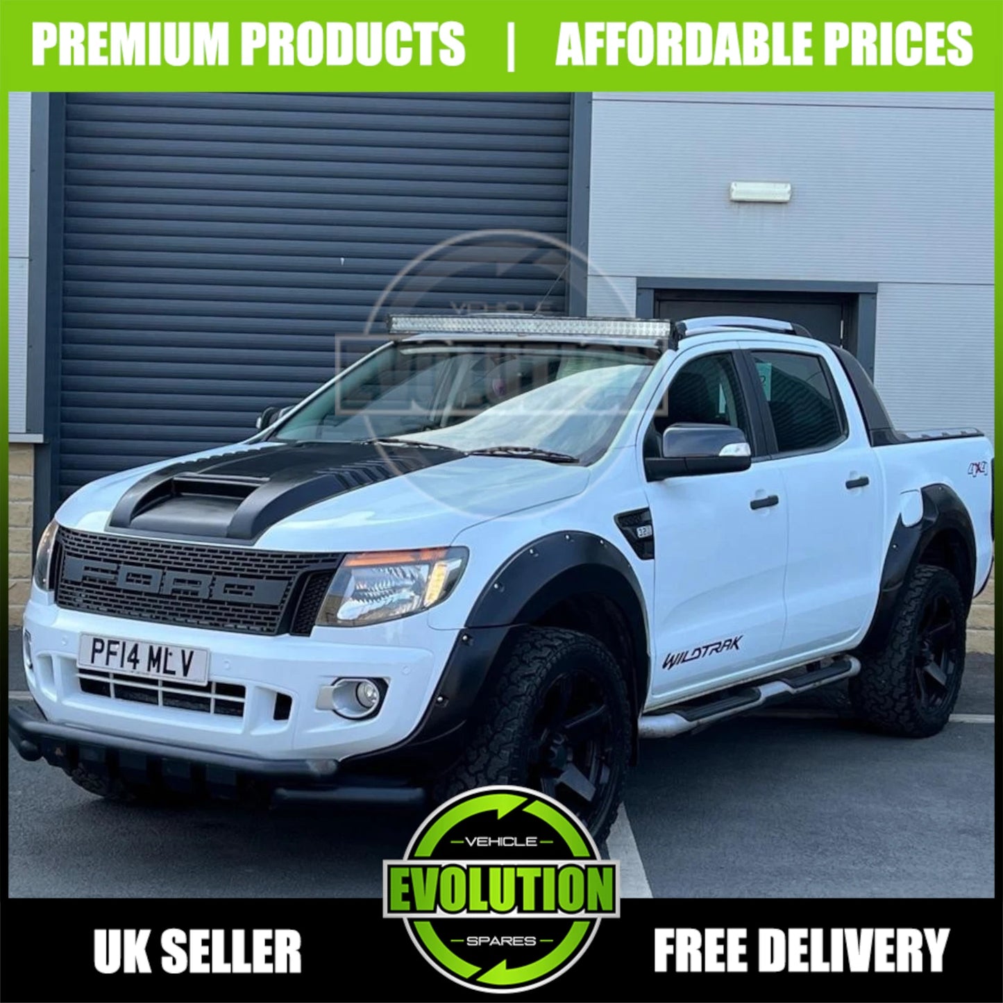 Ford Ranger T6 (2012-2015) Wide Wheel Arches - Matte Black