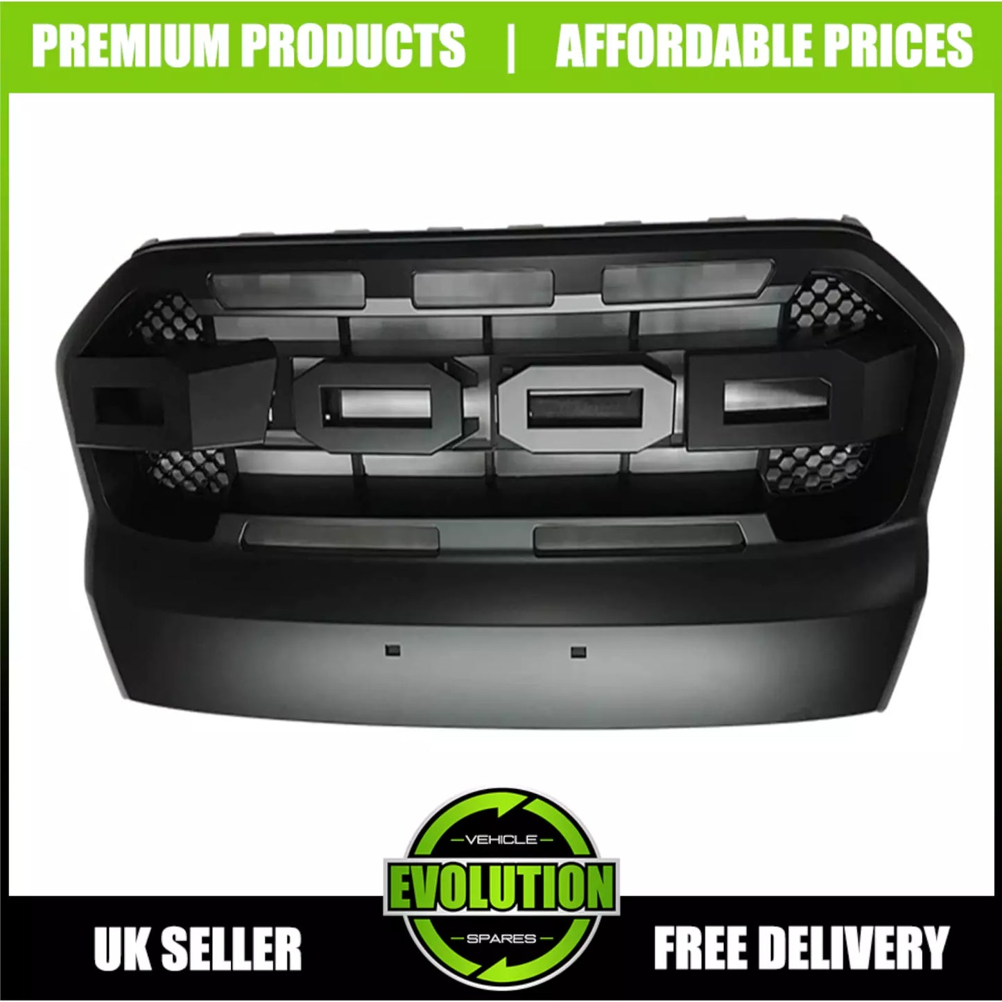 Matte Black front Grille Grill TO FIT Ford Ranger T7 2016-2018
