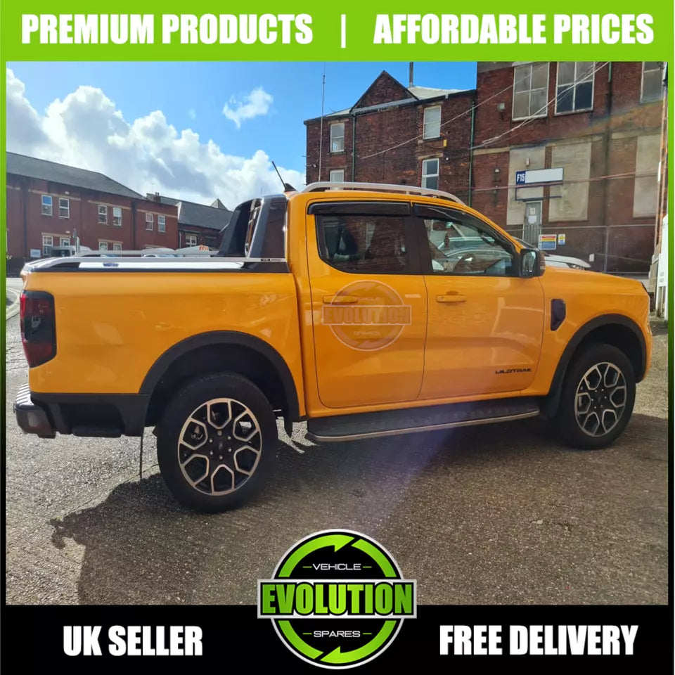 EVS WIND DEFLECTORS WIND RAIN DEFLECTORS VISORS TO FIT FORD RANGER 2023+ T9
