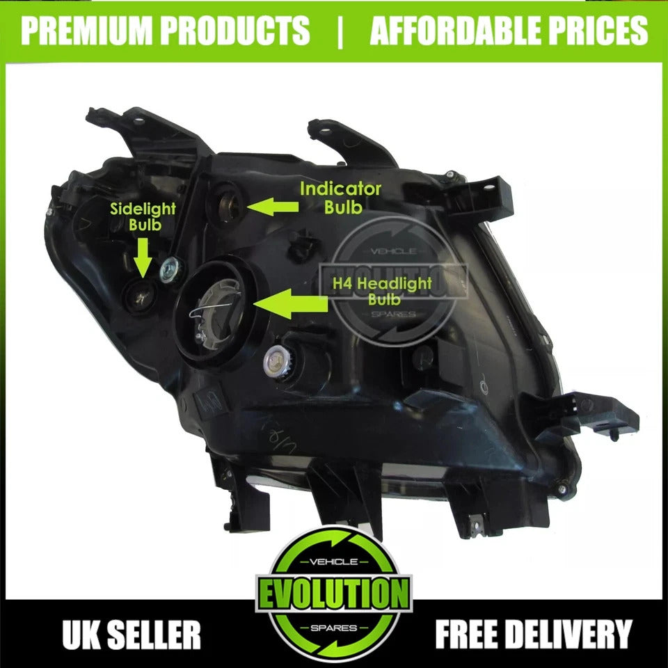 Ford Ranger Headlights Chrome Pair (2012-2015) - T6 Model