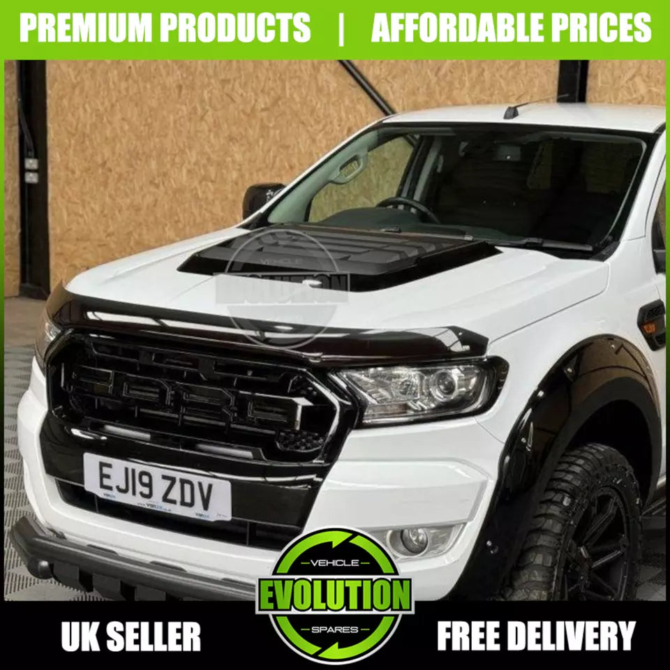Bonnet Scoop Hood Vent Cover To Fit Ford Ranger 2015-2023 T7 T8 Matt black
