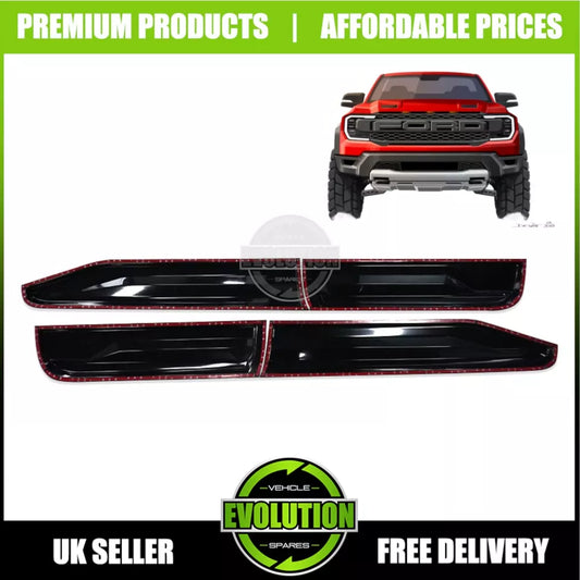 GLOSS BLACK SIDE DOOR BODY CLADDING TRIM TO FIT FORD RANGER 2023- T9