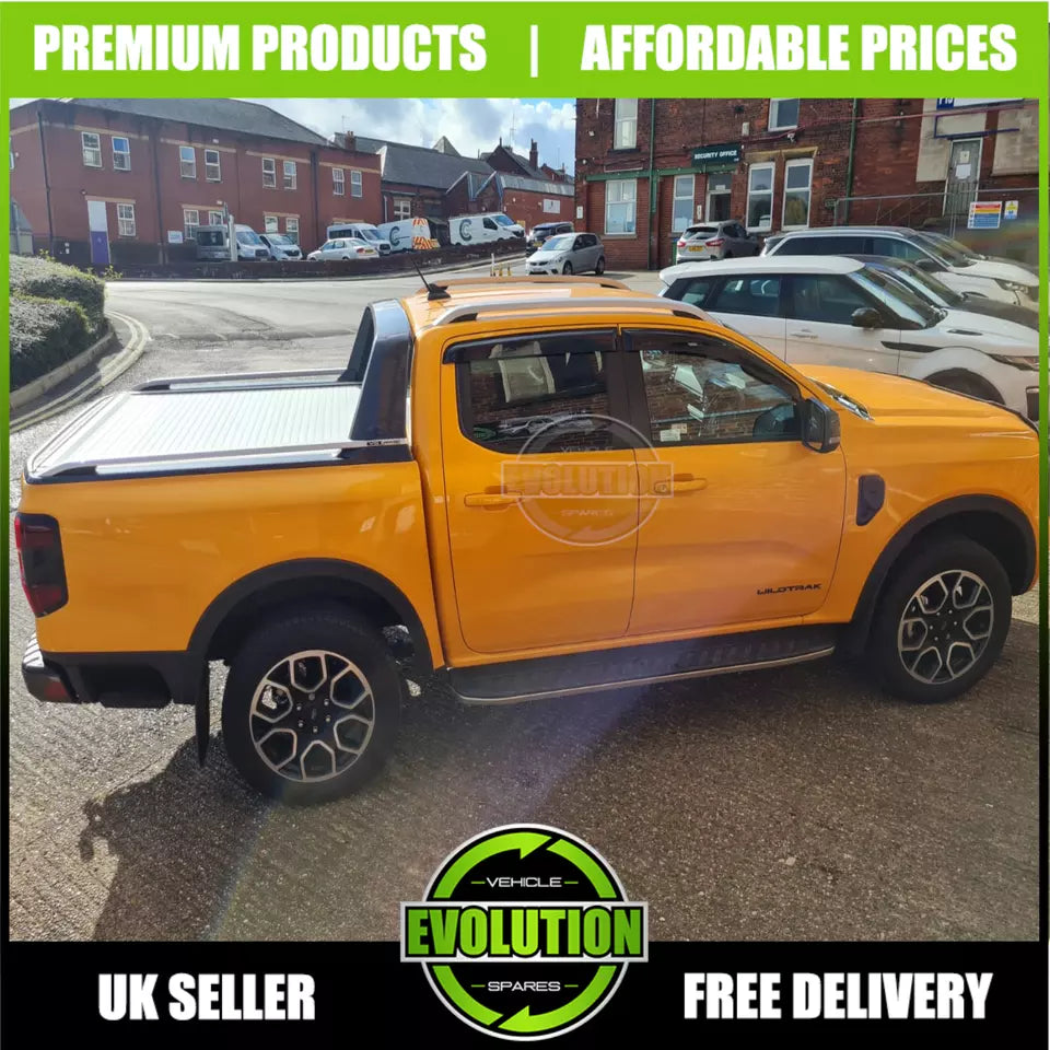 EVS WIND DEFLECTORS WIND RAIN DEFLECTORS VISORS TO FIT FORD RANGER 2023+ T9