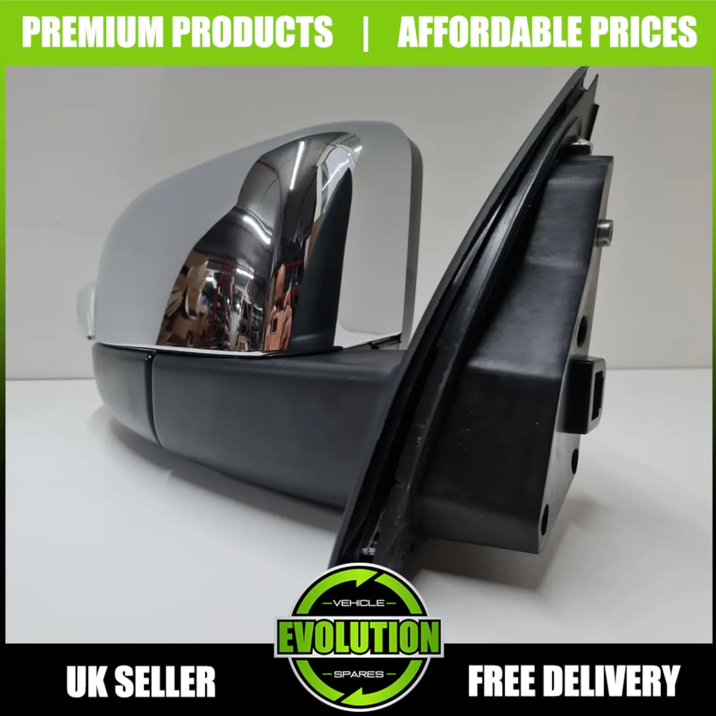 TO FIT FORD RANGER 2011-2022 Door Wing Mirror Chrome Electric DRIVERS RIGHT