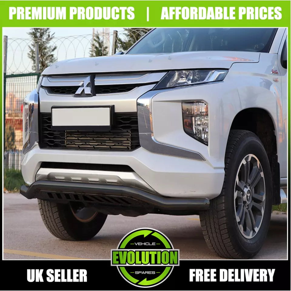 BLACK NUDGE A-BAR BULL BAR GUARD CITY AXLE TO FIT ISUZU D-MAX 2012-2020