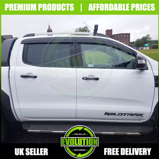 BONNET GUARD BUG DEFLECTOR AND WIND DEFLECTORS TO FIT FORD RANGER T6 T7 2015-2022