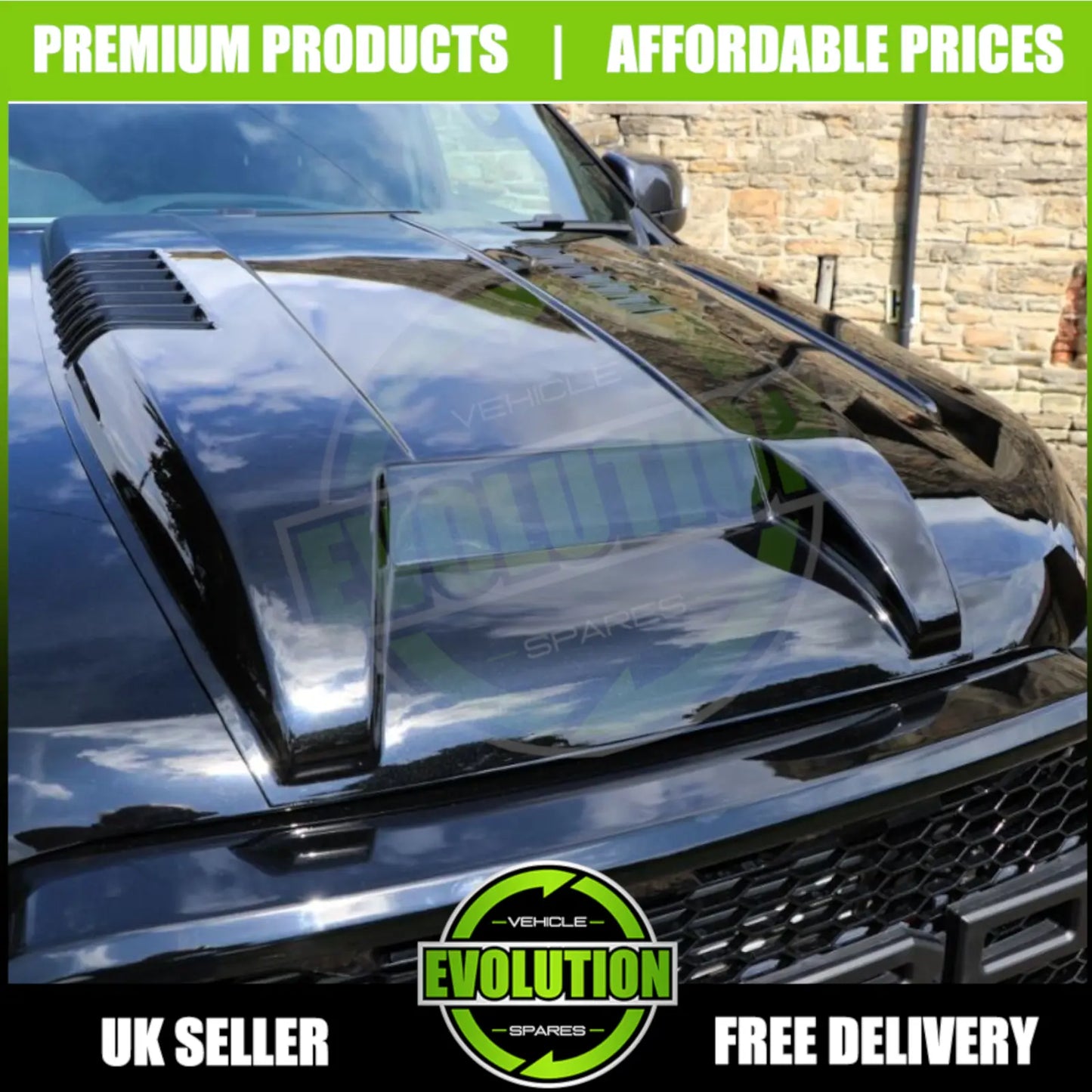 Raptor Style Bonnet Scoop Grill Vent To FIT FORD RANGER 2016-2022 T7 T8