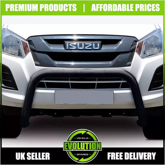 TO FIT ISUZU D-MAX BLACK AXLE NUDGE A-BAR, BULL BAR GUARD 2012-2020