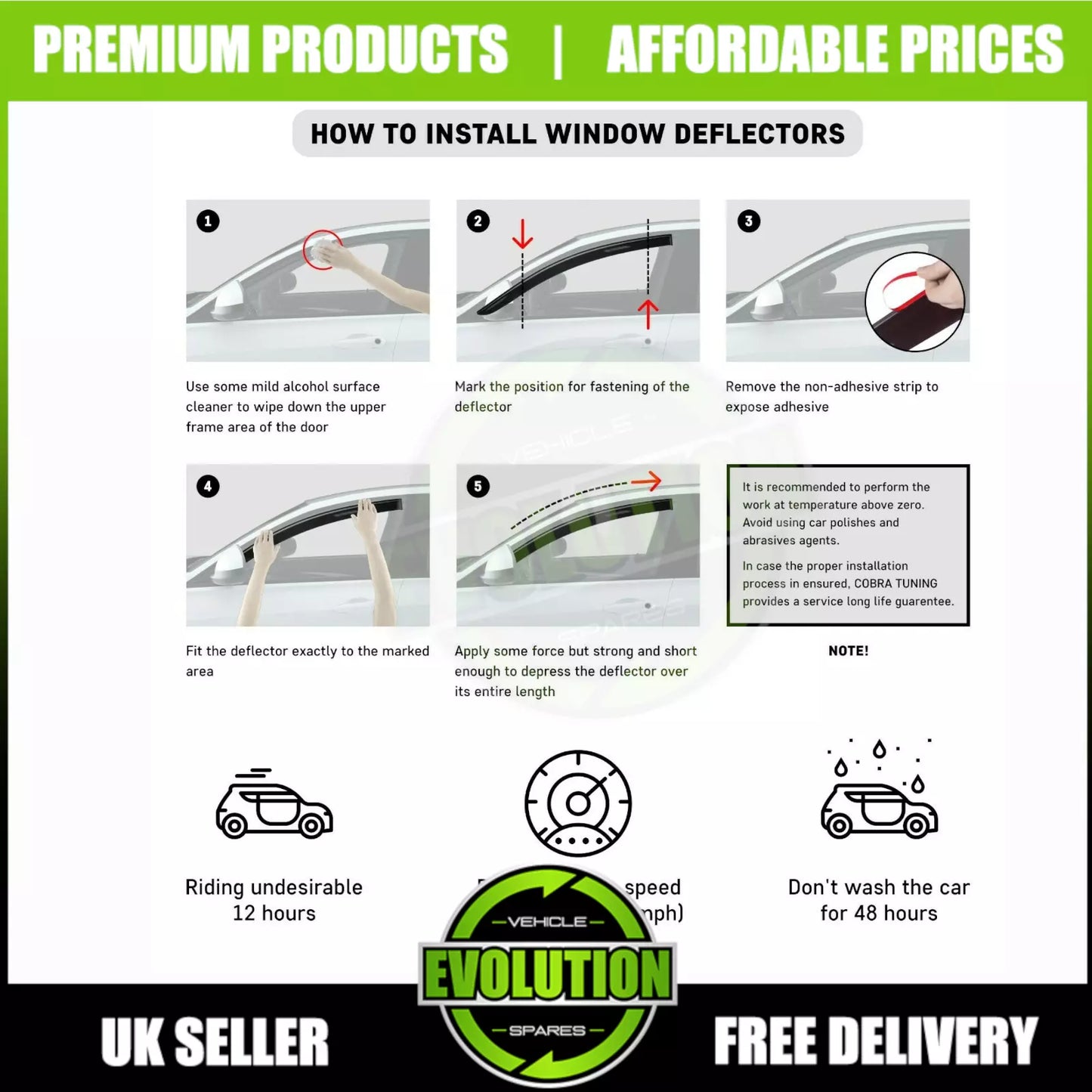 WIND DEFLECTORS WIND SMOKE DEFLECTORS VISORS TO FIT FORD RANGER 2012-2022 OEM