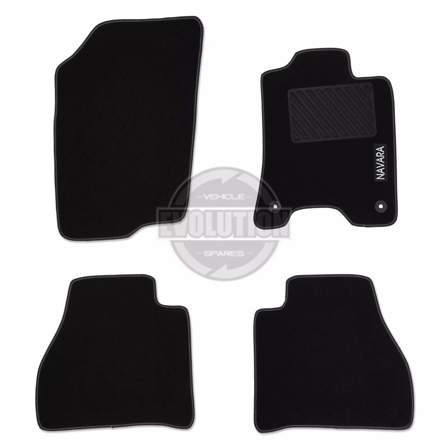 Carpet Mats tailored Car Floor Black to F Fit NISSAN Navara Double Cab 2016-2022