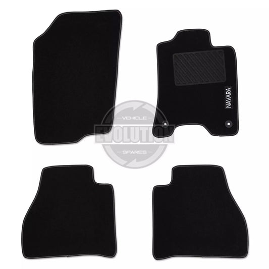 Carpet Mats tailored Car Floor Black to F Fit NISSAN Navara Double Cab 2016-2022