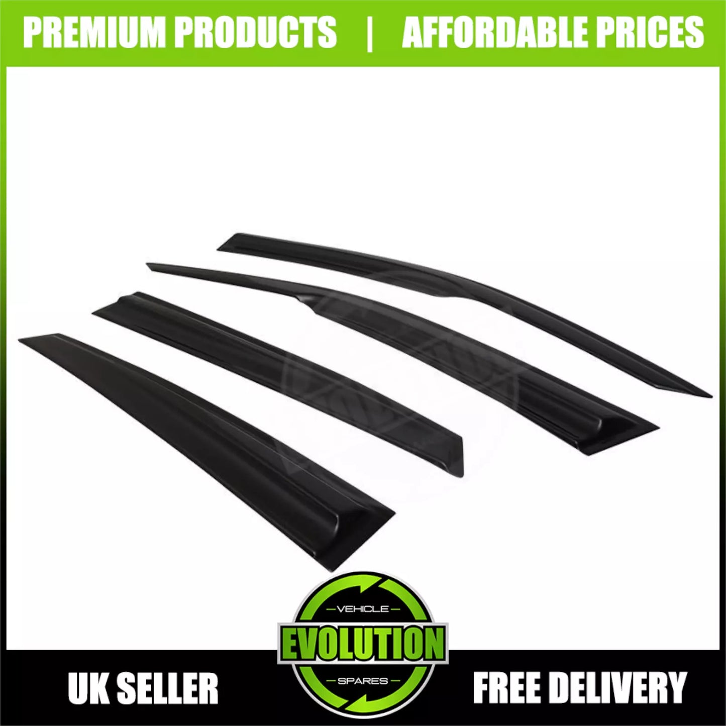 WIND DEFLECTORS RAIN SMOKE WINDOW VISORS FITS TOYOTA HILUX 2005 - 2025 8 MK9