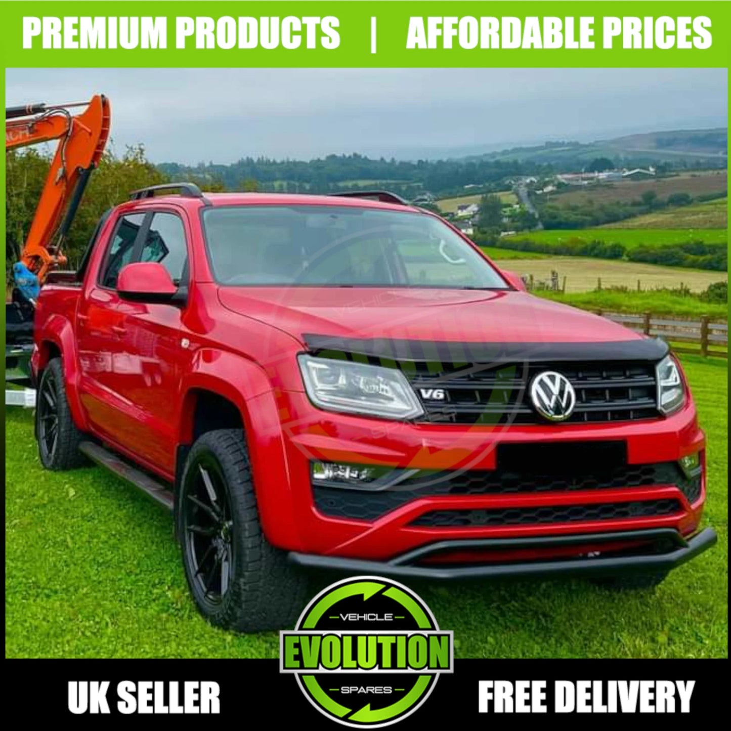 BONNET GUARD BUG DEFLECTOR AND WIND DEFLECTORS TO FIT VW AMAROK 2010-2016