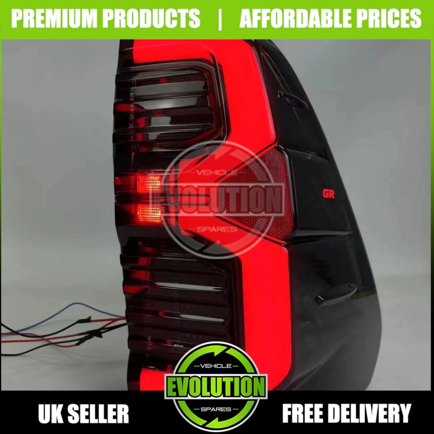 GR STYLE LED TAIL LIGHT SMOKED REAR LIGHTS UPGRADE FOR TOYOTA HILUX 2005-2016