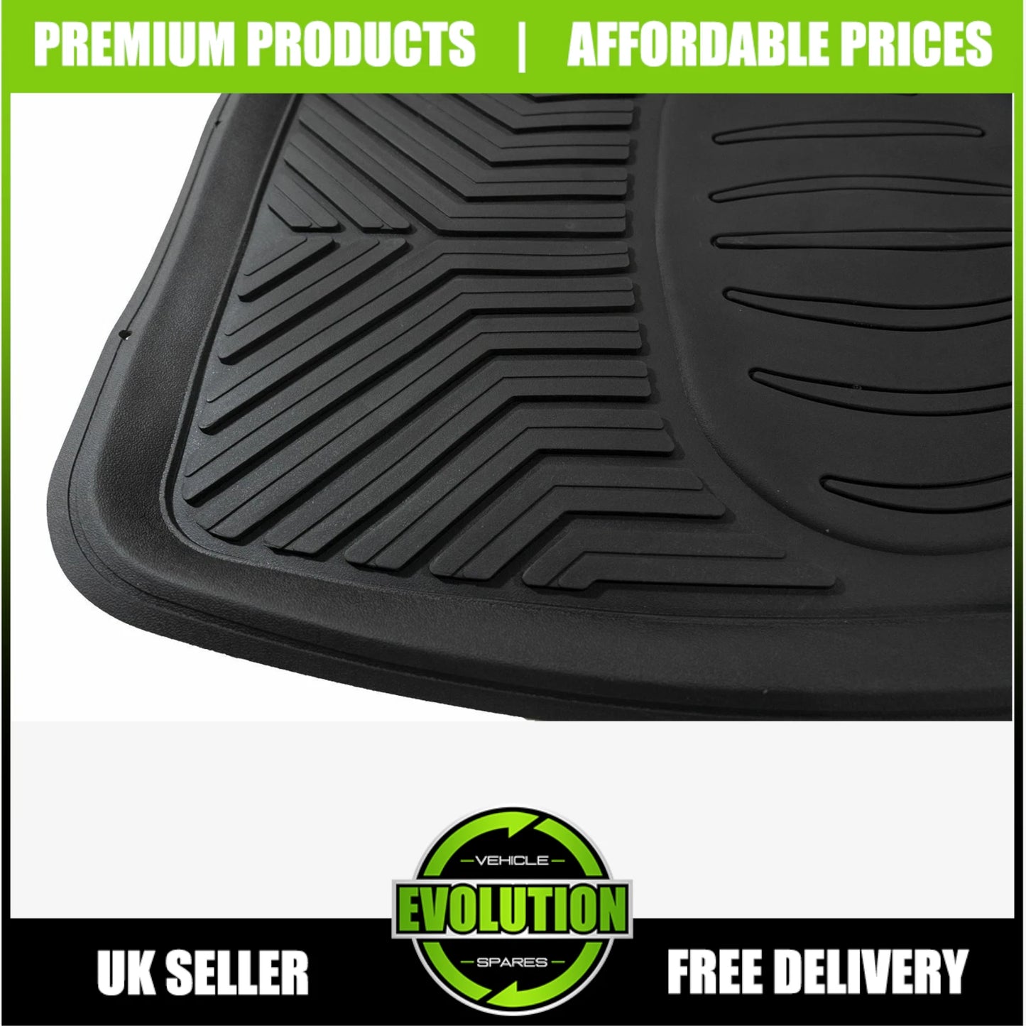 To fit TOYOTA Hilux 2005-2022 Deep Tray Rubber Floor Mats Heavy Duty Mud Mats