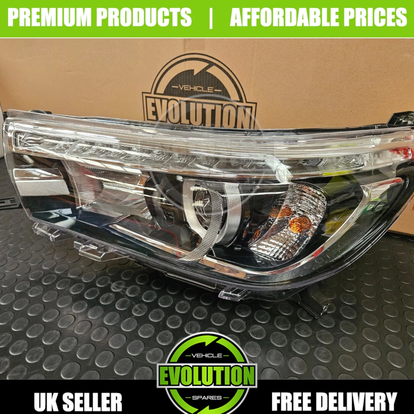 Headlight Headlamp LED DRL Passenger Left Replacement Toyota Hilux 2016-2020 MK8