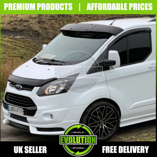 SUN VISOR GUARD WINDSCREEN GLOSS BLACK FITS FORD TRANSIT CUSTOM 2012- 2022