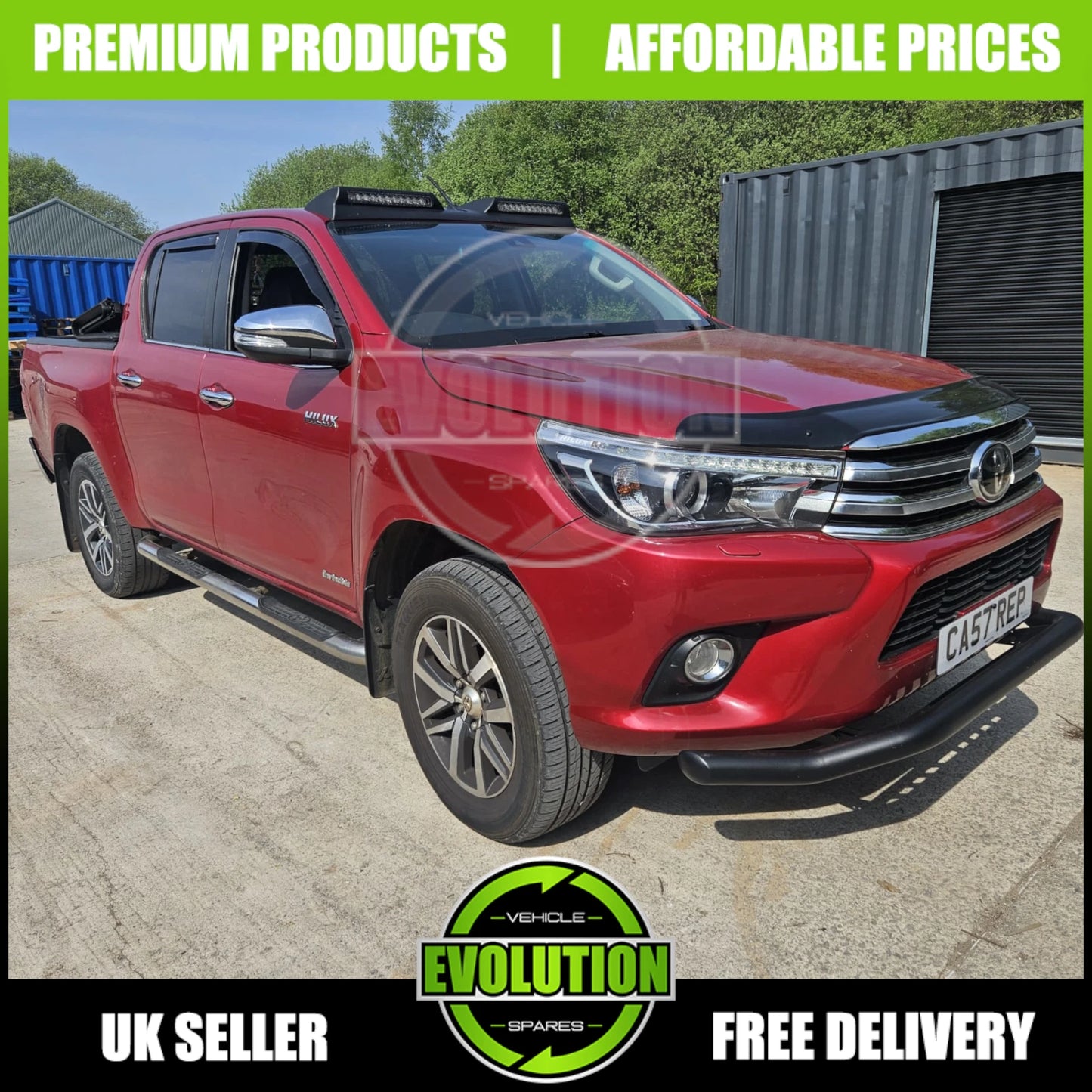 Roof Light Pod Bar LED Lamp off road spoiler For TOYOTA HILUX REVO MK8 2016-2020